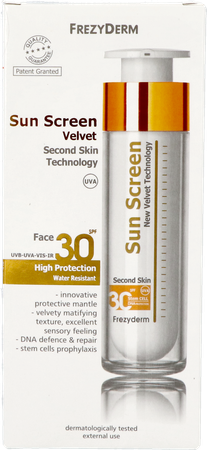 Sunscreen Velvet Face Spf 30 Frezyderm 50ml 1