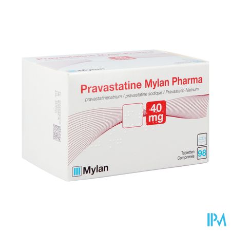 Pravastatine Viatris 40mg Tabl 98