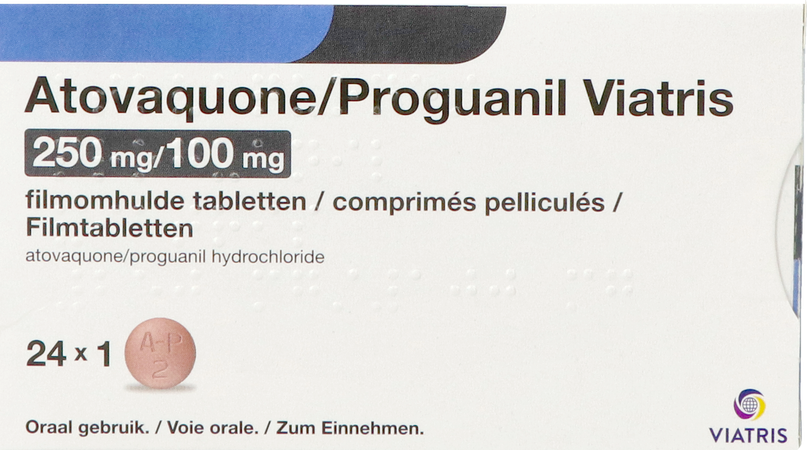 Atovaquone Proguanil Viatris 250/100mg Comp Pell24 3