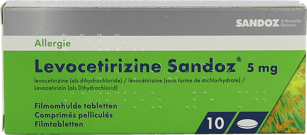 Levocetirizine Sandoz 5mg Comp Enrob. 10 X 5mg 2