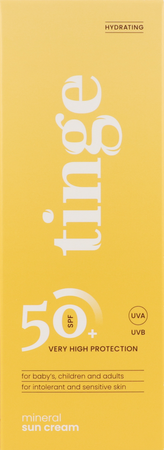 Tinge Minerale Zonnecreme Spf50+ Tube 100ml 1