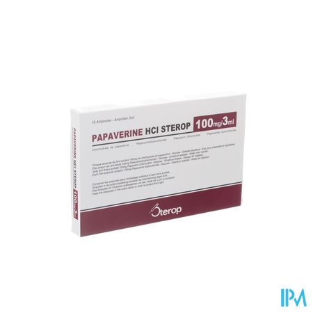 Papaverine Hcl Amp 10 X 100mg/3ml