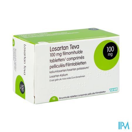 Losartan Teva 100mg Filmomh Tabl 98 X 100mg