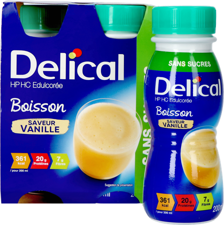 Delical Melkdrank Z/suiker Vanille 4x200ml 7