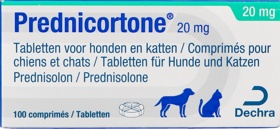 Prednicortone 20mg Comp Hond Kat 100 2
