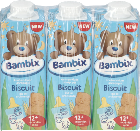 Bambix Groeimelk Biscuit 1+ 3x250ml 2