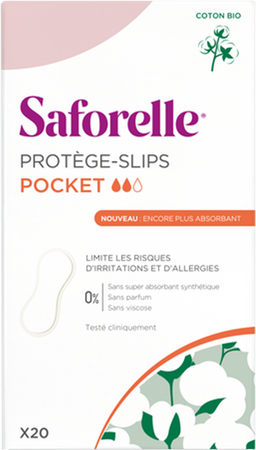 Saforelle Coton Protect Inlegkruisjes Pocket 20