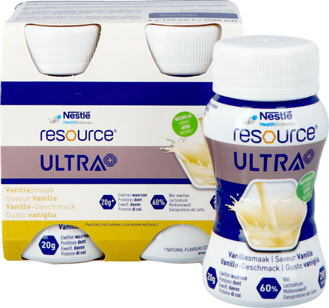 Resource Ultra+ Vanillesmaak 4x125ml Nf 5