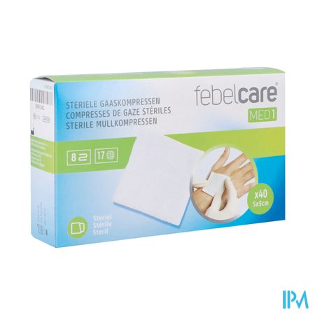 Febelcare Med1 Steriele Gaaskompres 5,0x5,0cm 40x1