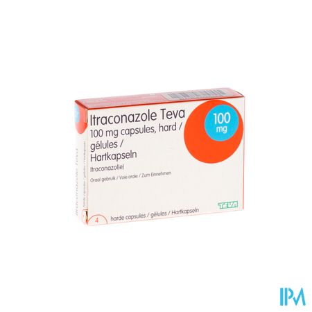 Itraconazole Teva 100mg Caps Dur 4