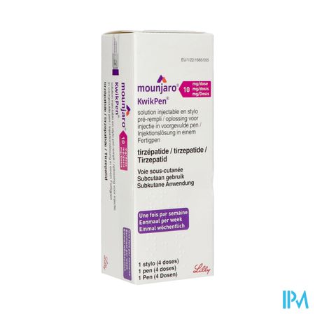 Mounjaro 10,0mg Kwikpen Opl Inj Voorgev.pen 0,6ml