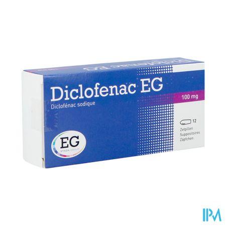 Diclofenac EG Suppo 12X100Mg