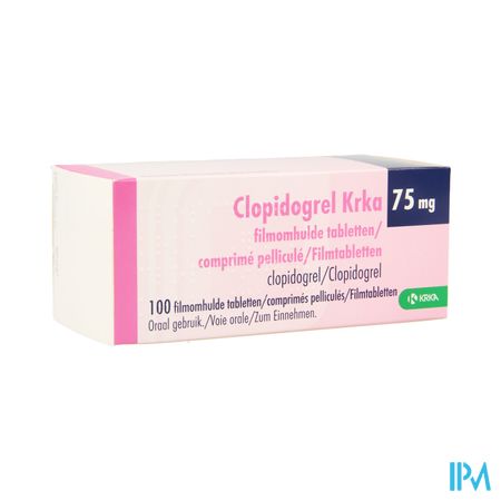 Clopidogrel Krka 75mg Filmomh Tabl 100 X 75mg