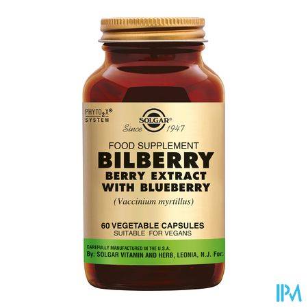 Solgar Bilberry Berry Extract (myrtil.) V-caps 60 1