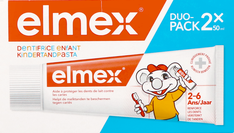 Elmex Kindertandpasta 2-6j 2x50ml 3