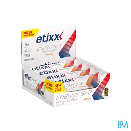 Etixx Energy Bar Fruit Tropical 12x38g