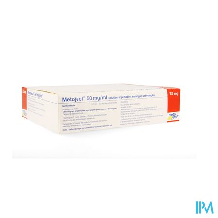 Metoject 50mg/ml Opl Inj Voorg Sp 7,5mg/0,15ml 12