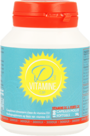 Vitamine D3 Cbf X-forte 3000ui Softgels 180 1
