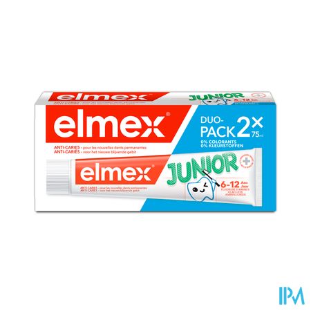 Elmex A/caries Junior Dentifrice 6-12a Tube 2x75ml