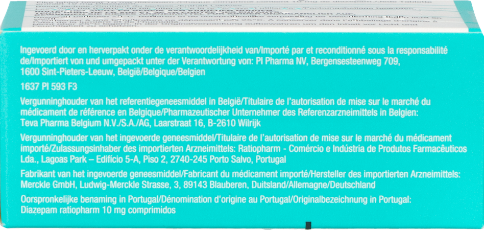 Diazepam Teva Pi Pharma 10mg Tabl 30 Pip 4