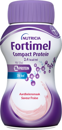 Fortimel Compact Protein 2.4kcal Aardbei 4x125ml 6