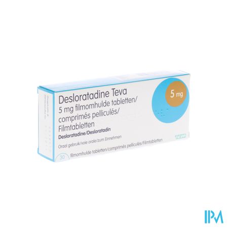 Desloratadine Teva 5mg Comp Pell 30 X 5mg