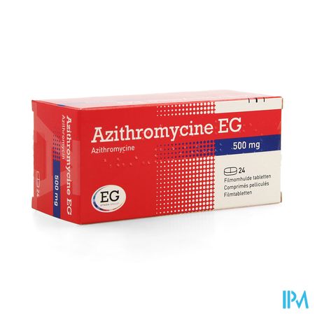 Azithromycine 500 Mg EG Comp Pell 24X500 Mg