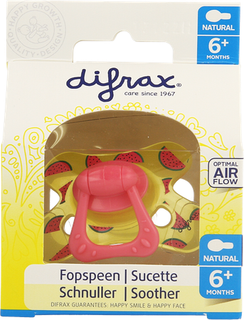 Difrax Sucette Natural 6m+ Girl 12