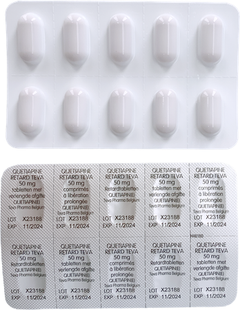 Quetiapine Retard Teva 50mg Lib.prolongee Comp 100 3