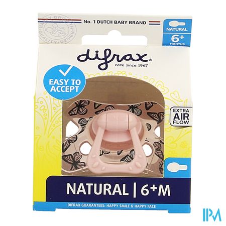 Difrax Sucette Natural 6m+ Girl 10