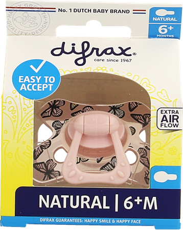 Difrax Sucette Natural 6m+ Girl 10
