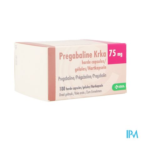 Pregabaline Krka 75mg Caps Dur 100 X 75mg