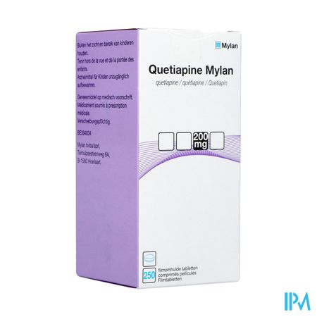 Quetiapine Mylan 200mg Filmomh Tabl 250 Fl Hdpe