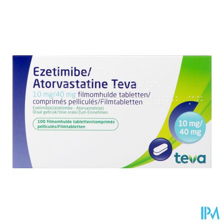 Ezetimibe Atorvastatine Teva 10/40mg Film.tabl 100 1