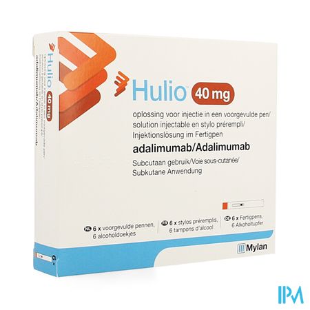 Hulio 40mg Opl Inj 50mg/ml Voorgev.pen 6 X 0,8ml