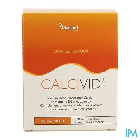 Calcivid 500mg/200ie Orange Chew 168 2