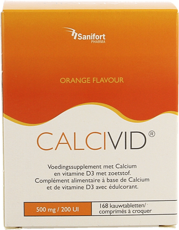 Calcivid 500mg/200ie Orange Chew 168 2