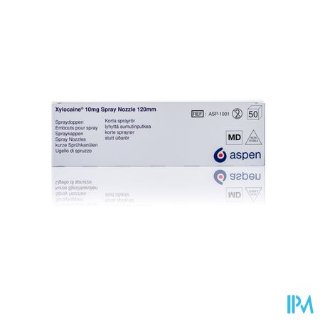 Xylocaine N/ster. Embouts/doppen 50 - 120 Mm 2