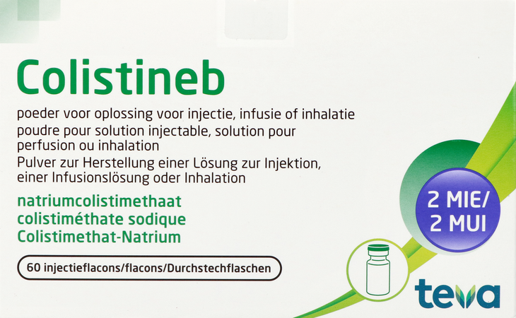 Colistineb 2000000ie Pdr Opl Inj Inf/inh Fl Inj 60 1