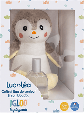 Luc&lea Koffertje Knuffel Pinguin + Parfum