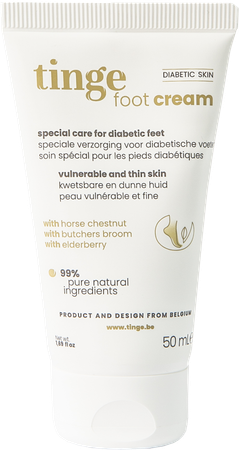 Tinge Diabetic Skin Voetcreme Tube 50ml 1