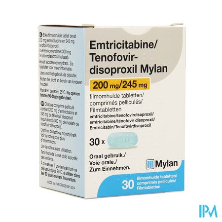Emtricitab.tenofov.200/245 Mylan Film.tabl 30 Fl