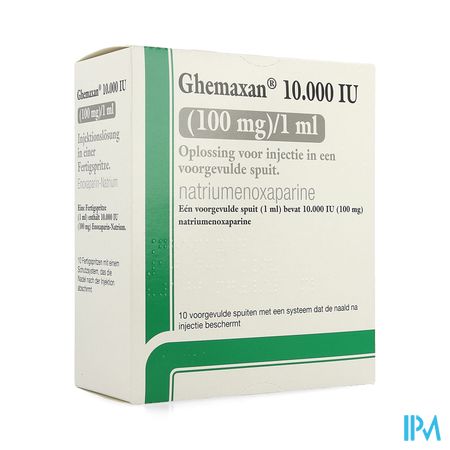 Ghemaxan 10.000ie 100mg/1,0ml Voorg.sp. 10+nldbesc