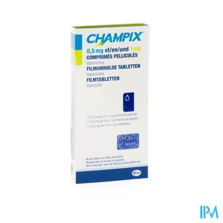 Champix Comp 11 (0,5mg) + 14 (1mg) Aclar/pvc/alu 1