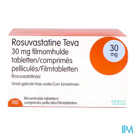 Rosuvastatine Teva 30mg Comp Pell 100 2