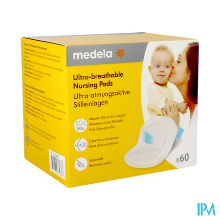 Medela Ultra Ademende Zoogkompressen 60