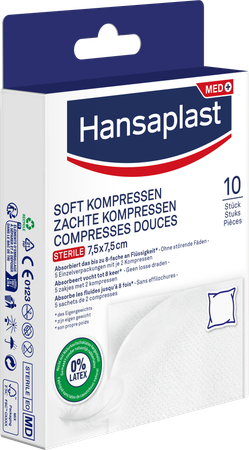 Hansaplast Soft Compress 7,5cmx7,5cm 10 3