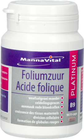 Mannavital Acide Folique Platinum V-caps 90 6