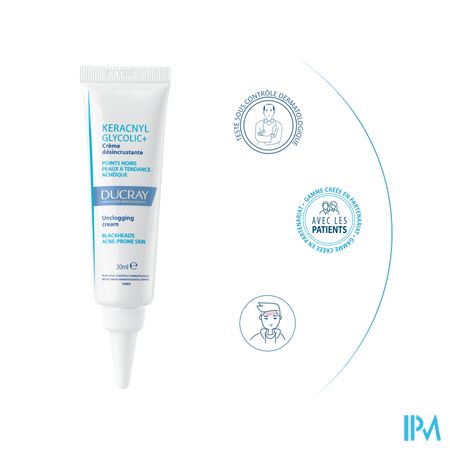 Ducray Keracnyl Glycolic+ Cr Tegen Zw.puntjes 30ml 16