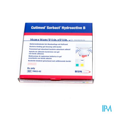 Cutimed Sorbact Hydroactive B 14x14,0cm 10 7993302